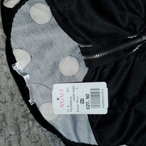 NWT - Agaci MD Retro Polka Dot Peplum Strapless Bodycon Cocktail Dress - Picture 5 of 10